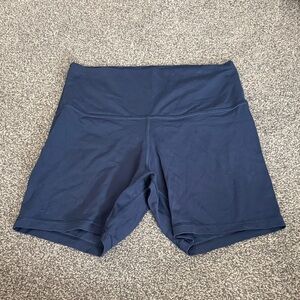 Lululemon Align Shorts Navy Blue Size 8 High Rise Yoga Biker Shorts